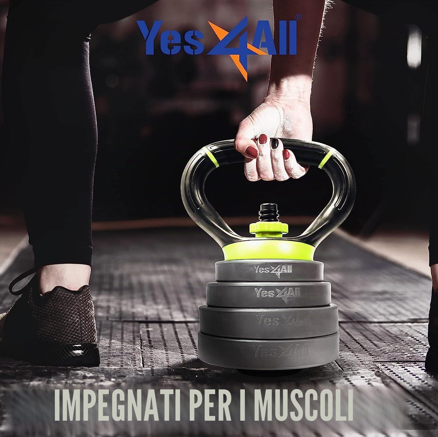 Thumbnail 6 de Yes4All impugnatura regolabile per kettlebell: convertitore di piastre di peso