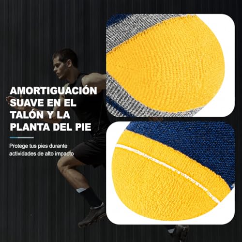 Thumbnail 4 de Niofind calcetines de running para hombre, algodón, acolchados y en pack de 6 pares
