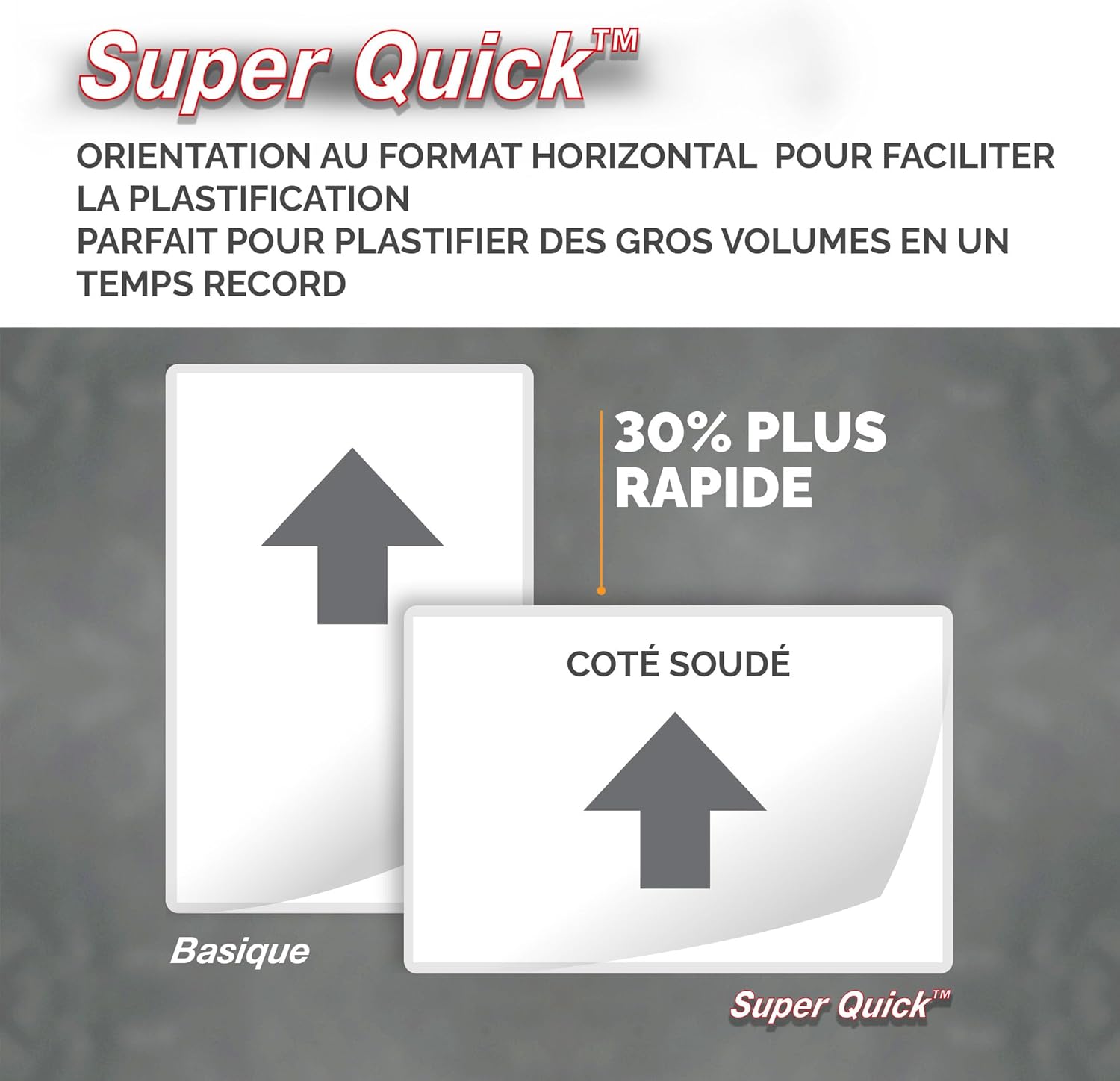 Thumbnail 2 de Fellowes 5440001 Super Quick Pochettes de plastification brillantes 80 µm A4 – Pack de 100 transparent