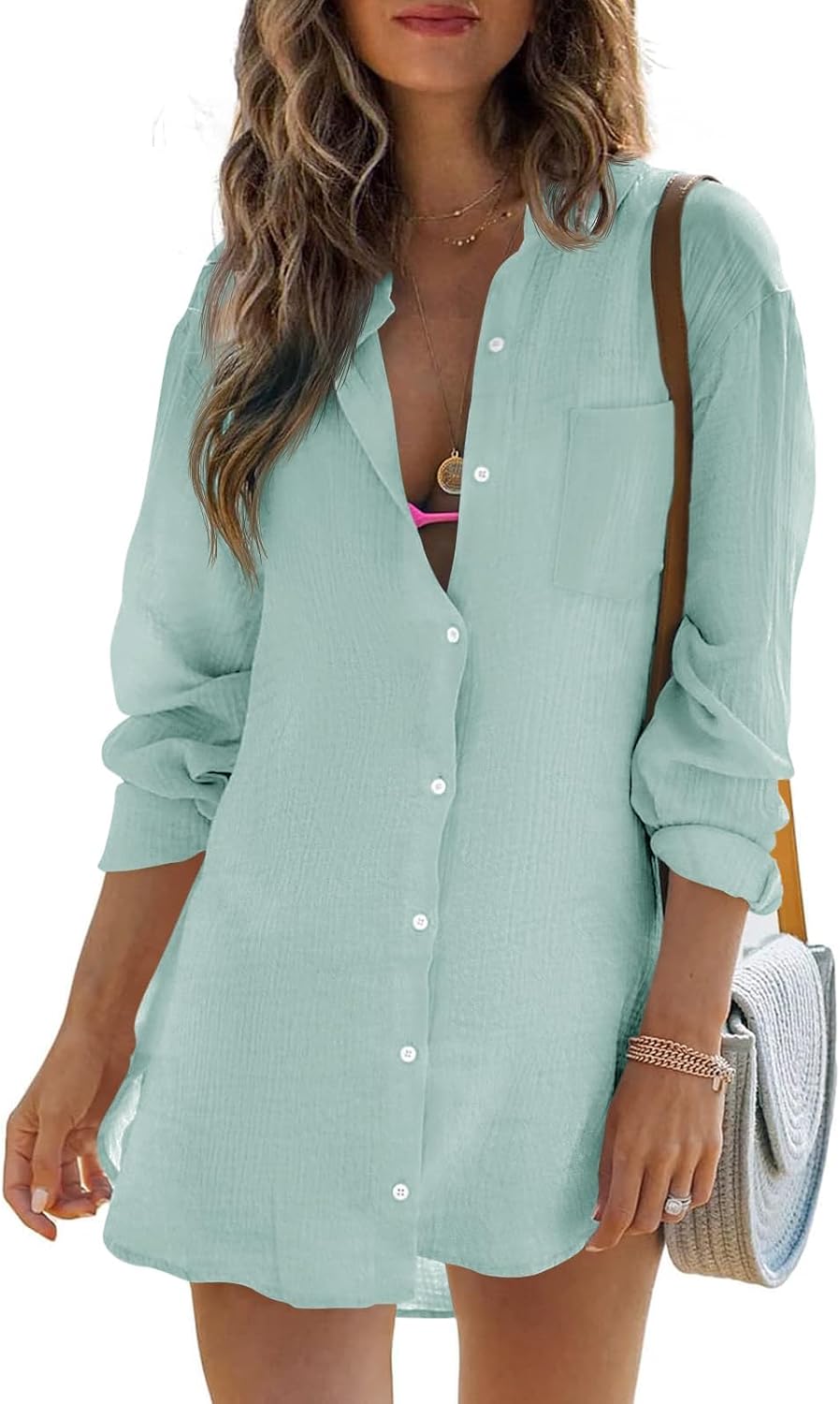 Thumbnail 6 de Cicy Bell Damen Langärmel Bluse aus Musselin – Sommerlook aus 100% Baumwolle