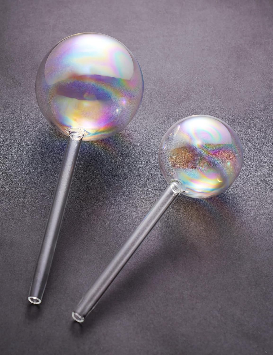 Thumbnail 3 de Tomorotec Iridescent Glass Self Watering Globes 4-Pack (2 Large + 2 Small)