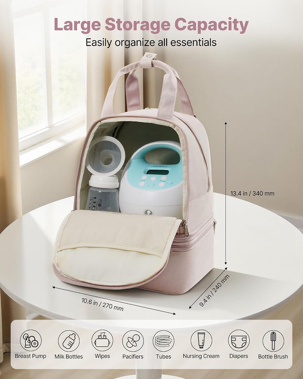 Detalle de VEVOR Breast Pump Backpack