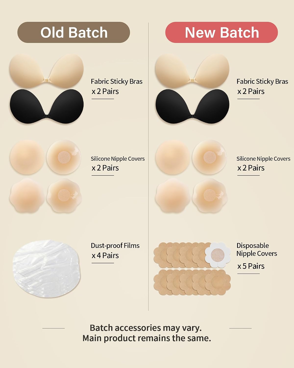 Detalle 2 de SealGirl Sticky Bra Push Up, Backless Adhesive Bra Set with Nipple Covers