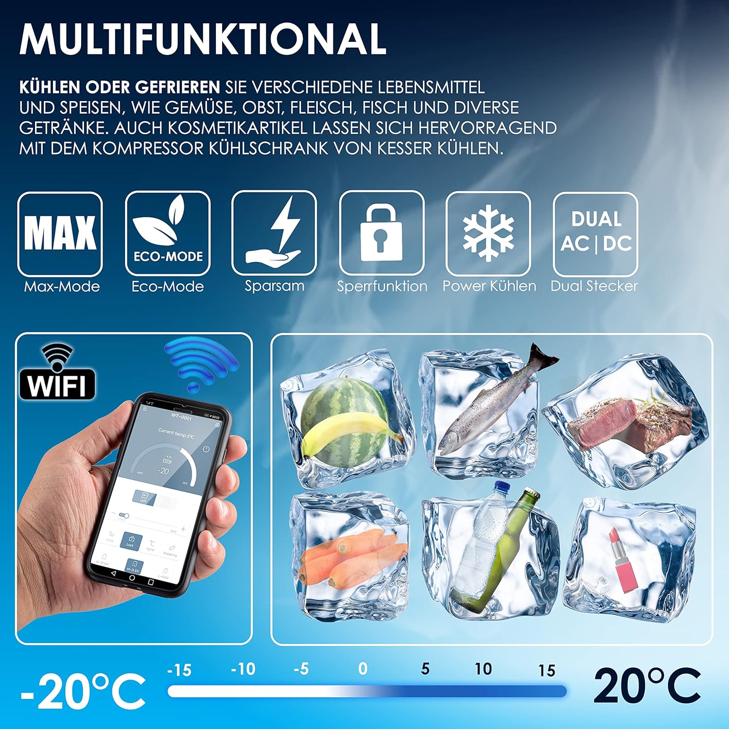 Thumbnail 3 de KESSER Kompressor Kühlbox 42 L Gefrierbox