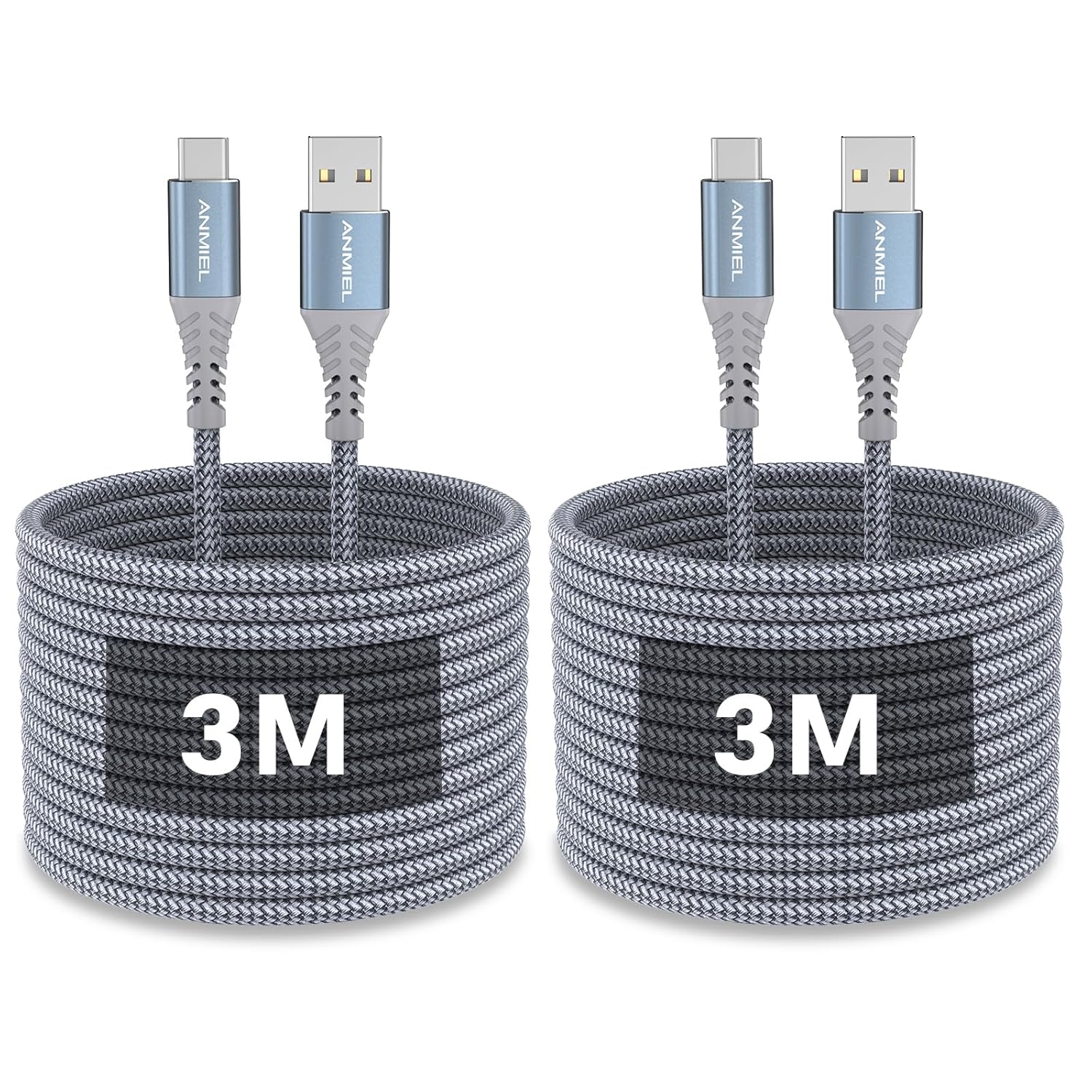 Detalle de USB C Cable 3M 2‑Pack, 3A Fast Charging