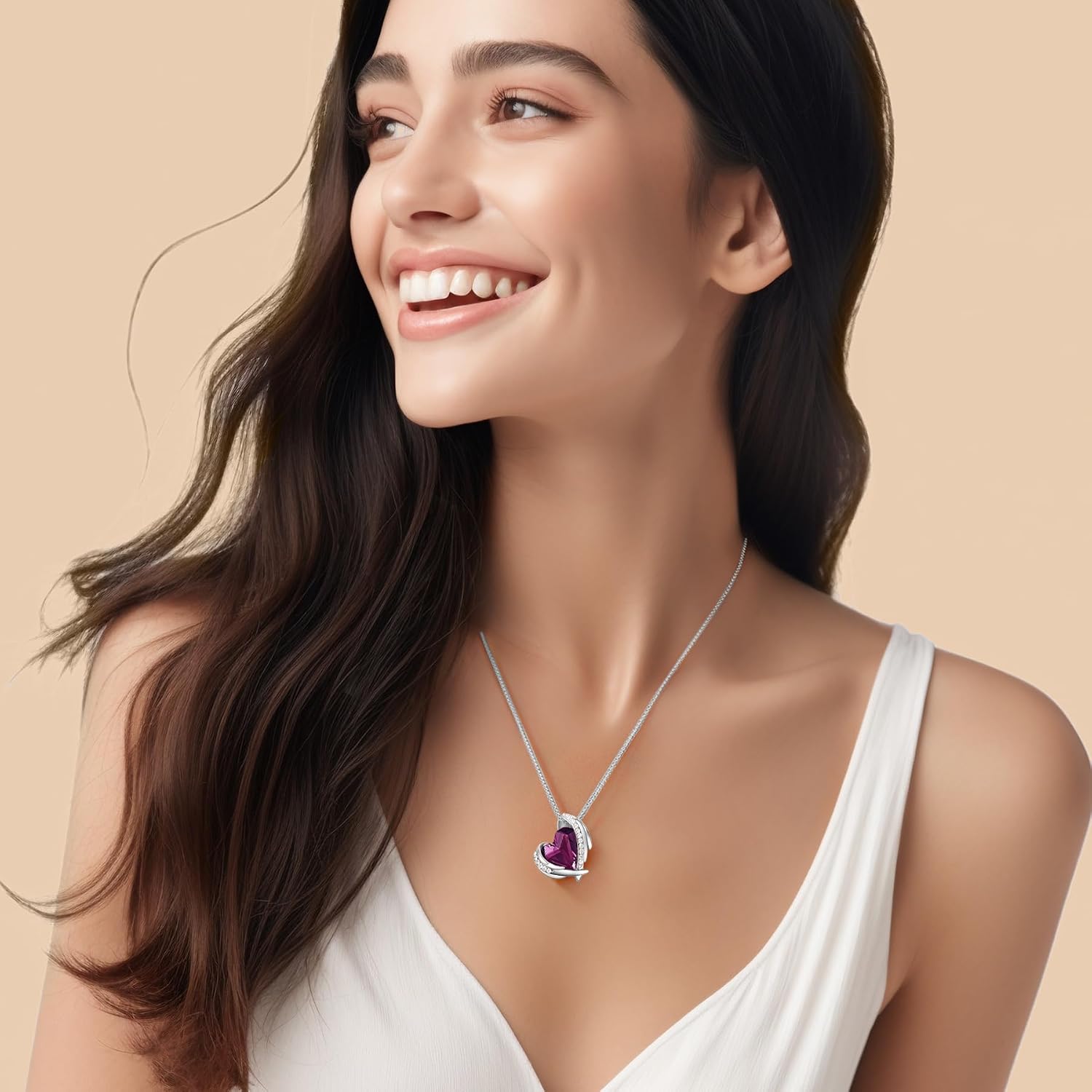 Thumbnail 3 de CDE Kette Damen Rosegold Herz Halskette