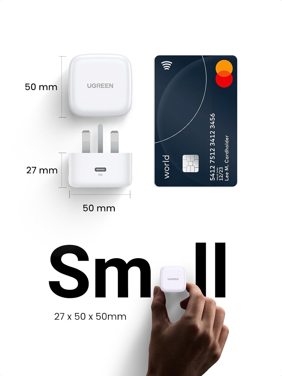 Thumbnail 6 de UGREEN 20W USB-C Plug PD Fast Charger (white) – compact Type C power adapter