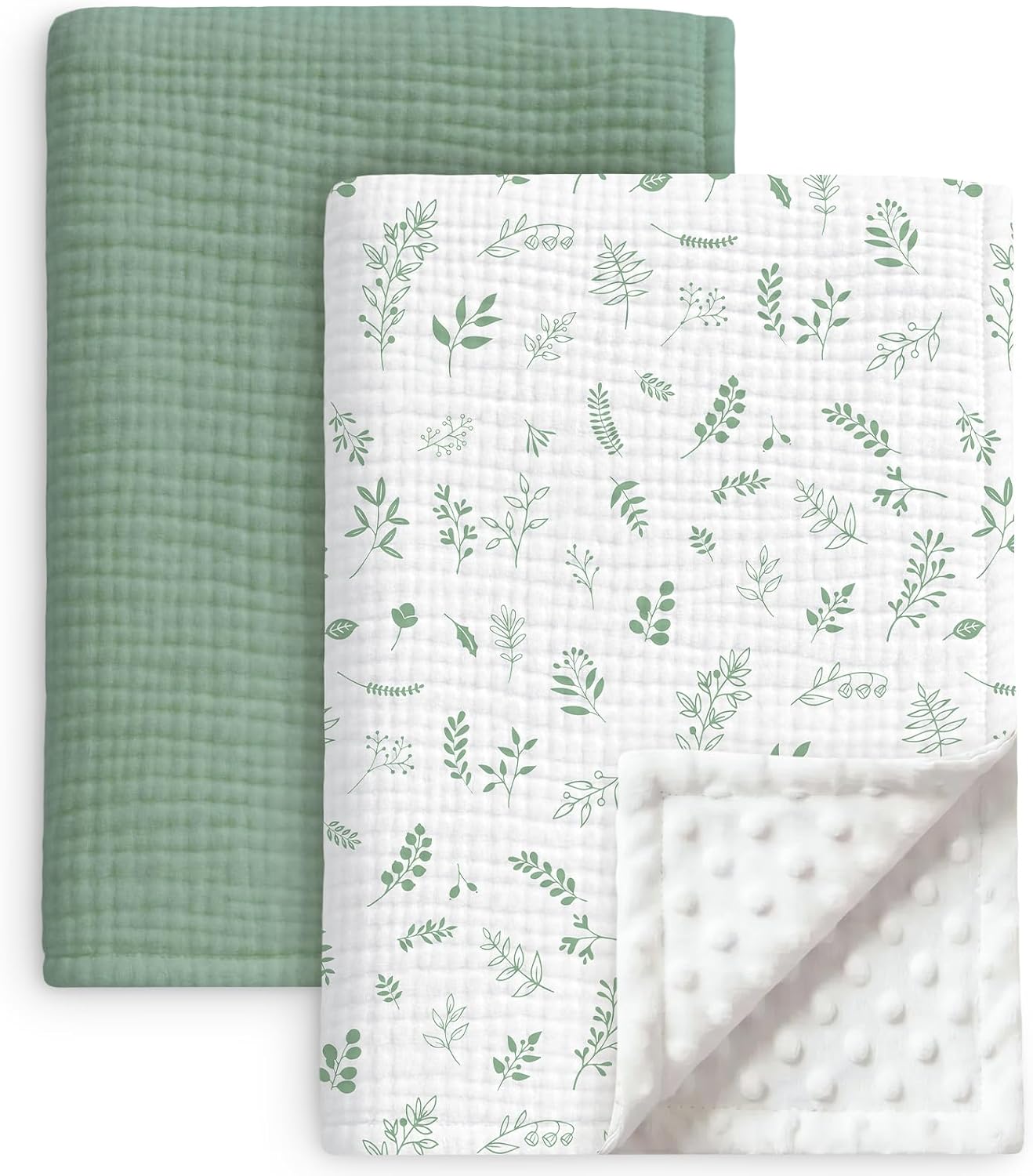 Detalle de Muslin Baby Blanket Set, 40 x 40 Inches