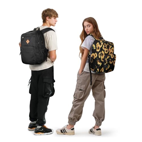 Thumbnail 8 de ZORFIN 26L Black Backpack: All-Season, Water-Resistant Organizer for College and Travel