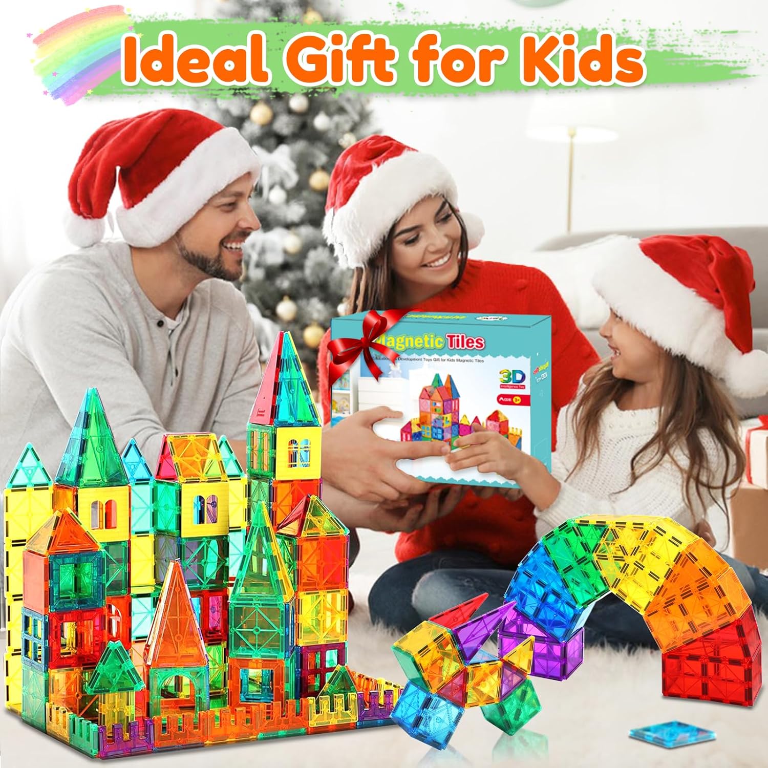 Thumbnail 5 de Kaysaitoy Magnetic Tiles 100pcs set for kids 🧩