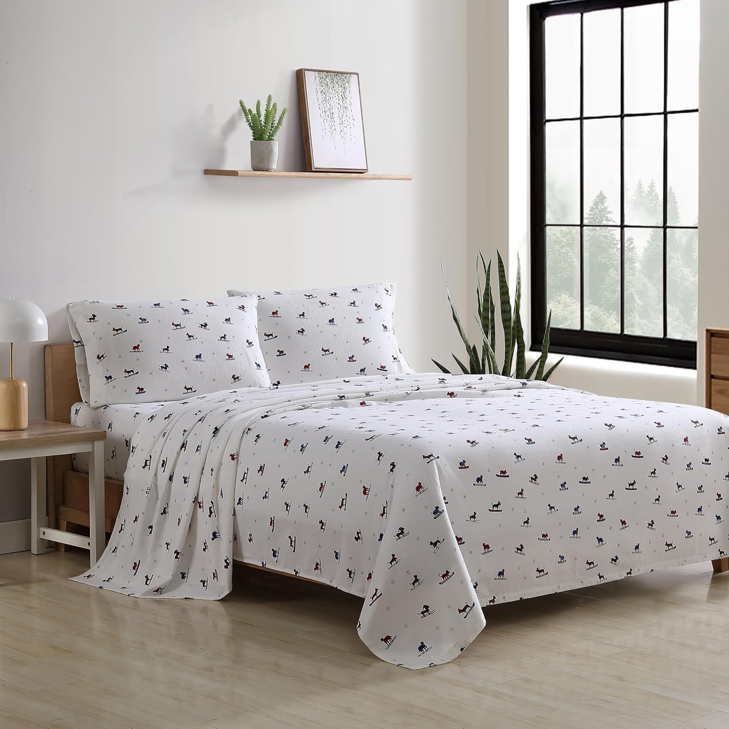 Detalle 2 de Eddie Bauer Flannel Sheets Queen, Anti-Pilling