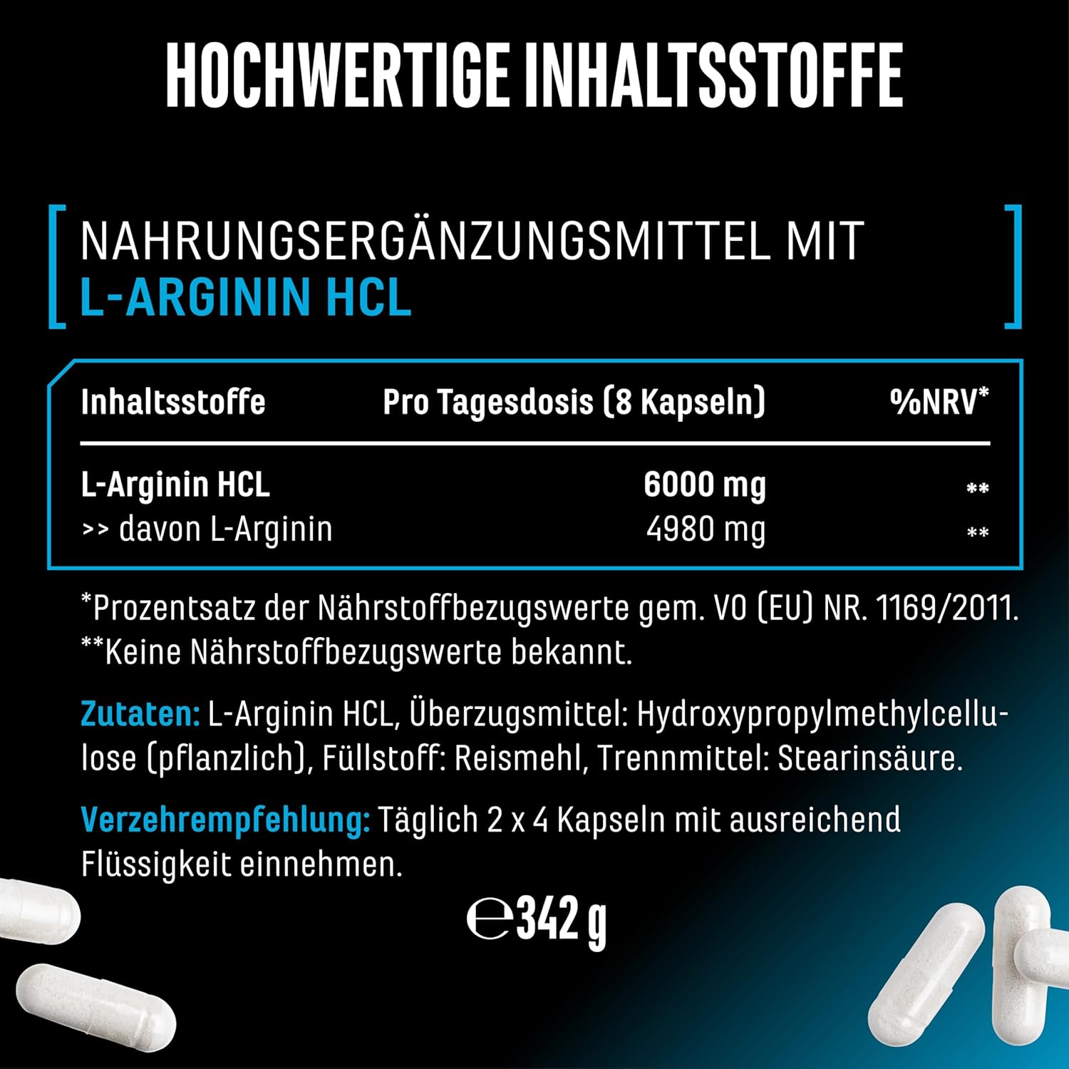 Thumbnail 5 de German Elite Nutrition L Arginin Kapseln 6000 mg