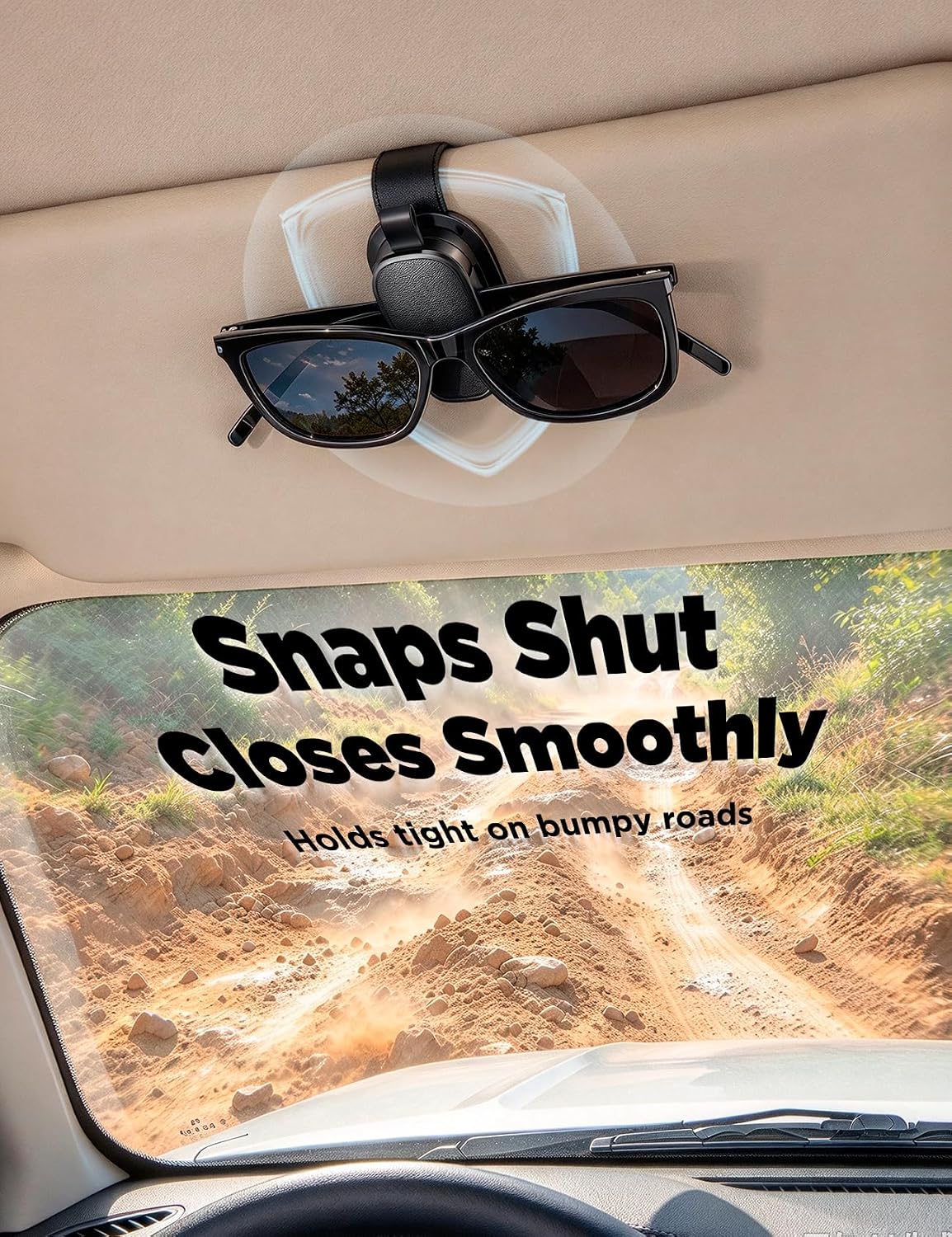 Detalle de Chfeila Car Sunglasses Holder, 2-Pack