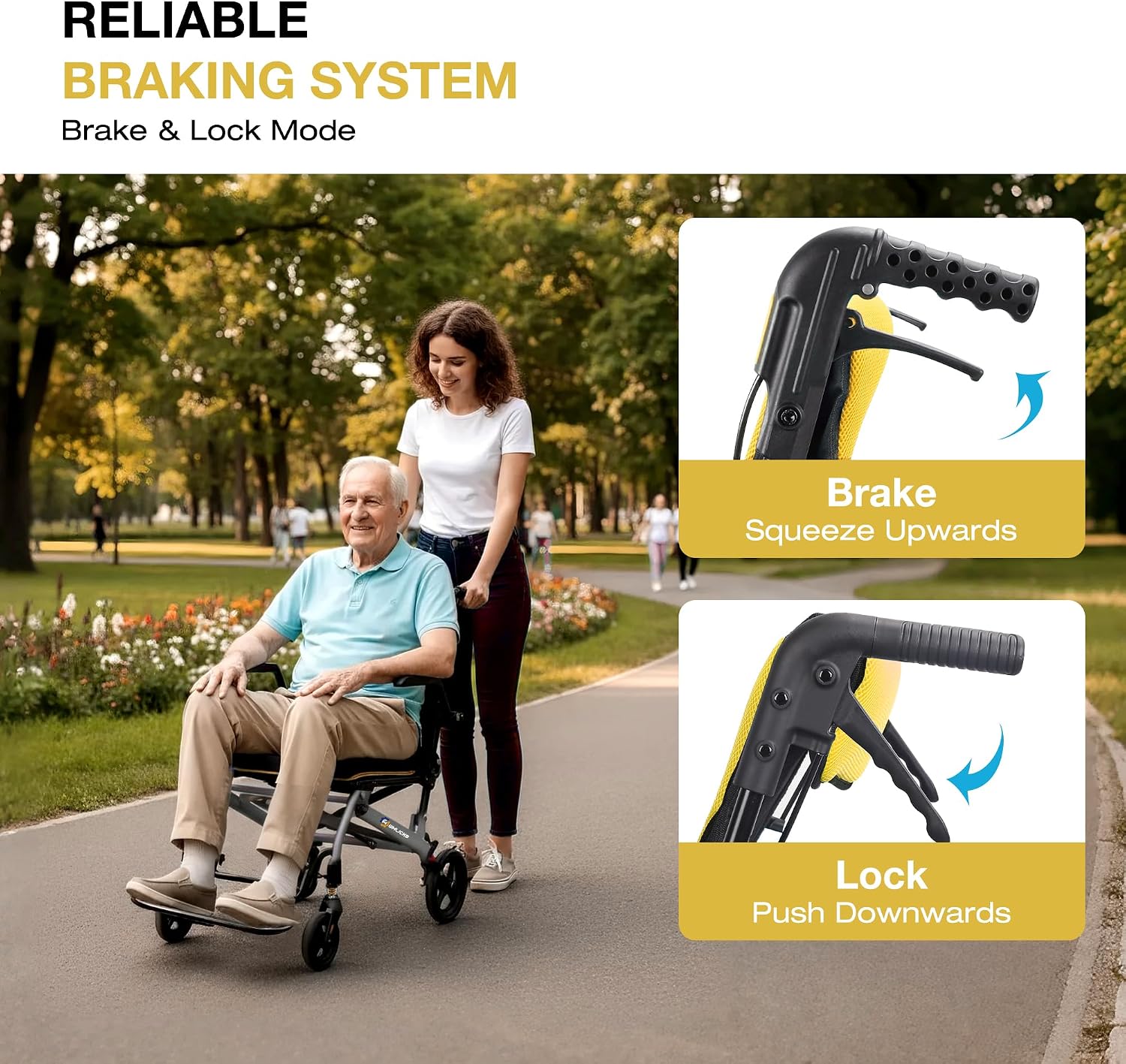 Thumbnail 5 de Lightweight foldable wheelchair, 17" 🚶