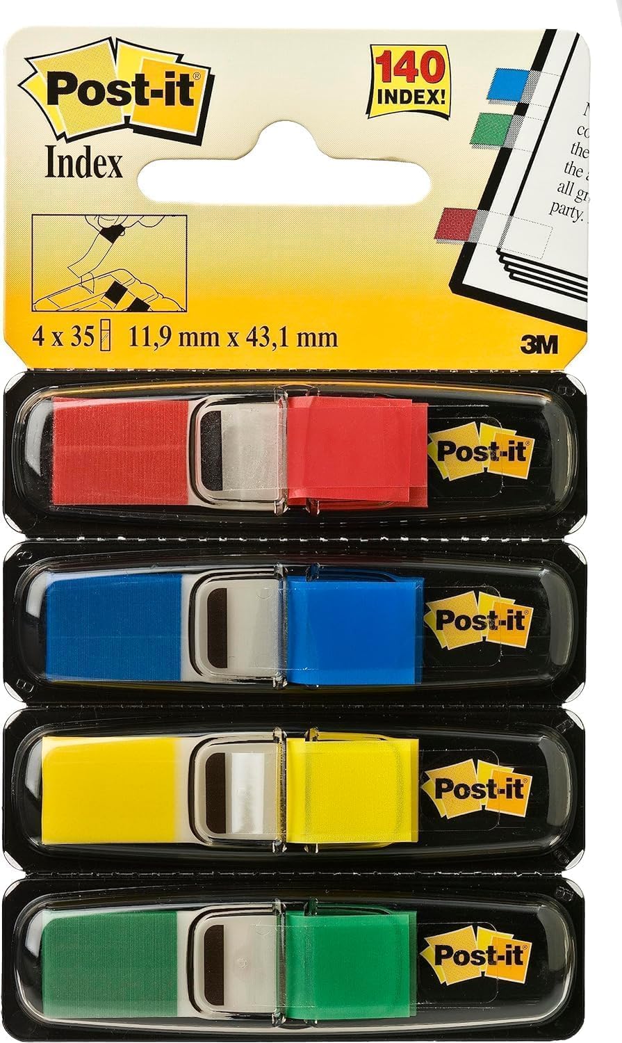 Thumbnail 6 de Post-it Index Small Flags Vorteilspack: 8 Blöcke plus 2 Pfeilblöcke gratis, 328 Haftstreifen in 6 Farben