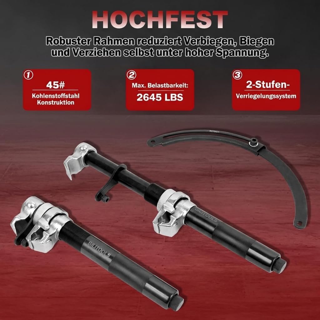 Thumbnail 2 de BILITOOLS Profi Federspanner Auto Set – MacPherson Federbein, 1200 kg (2-teilig)