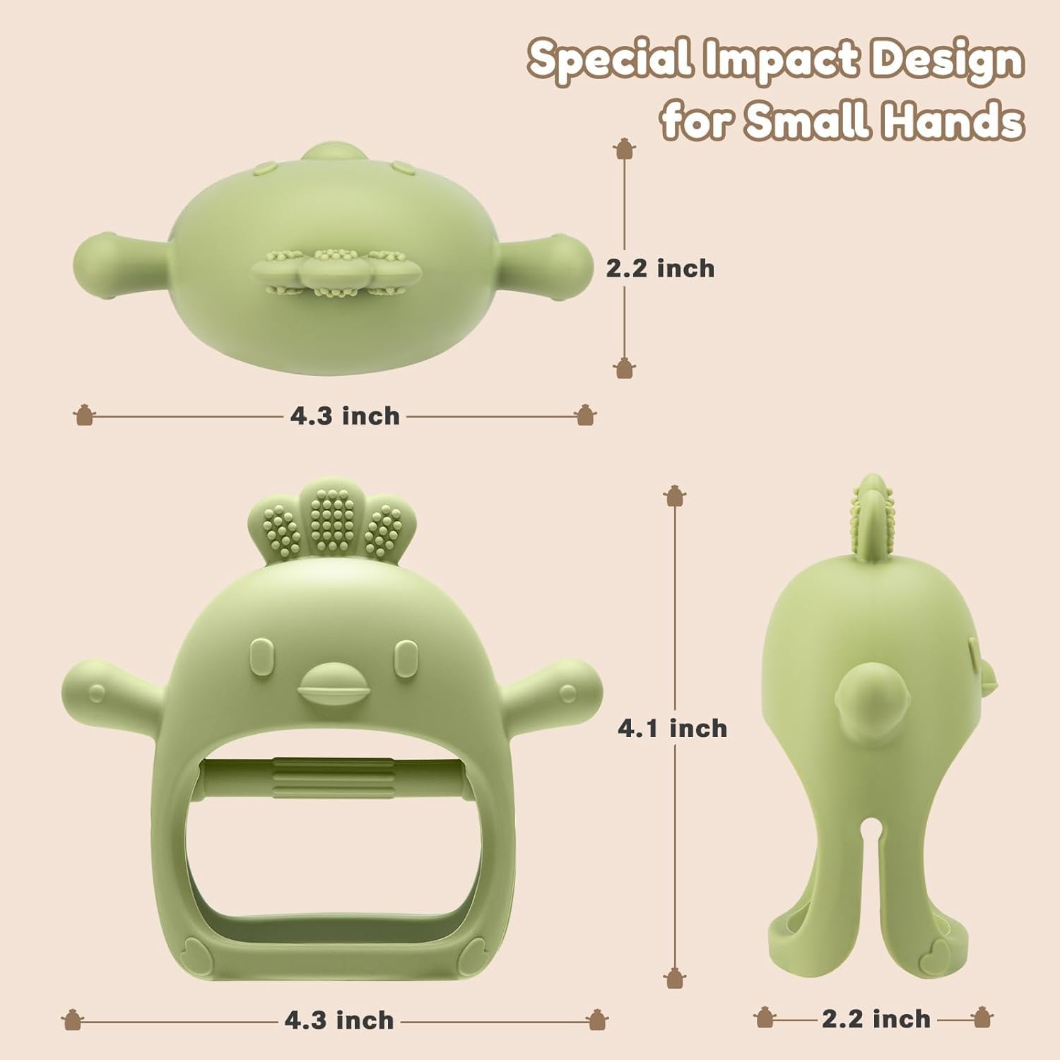 Detalle de TKLake Baby Teething Mittens: Soft Silicone Teething Gloves for 0-6 Months