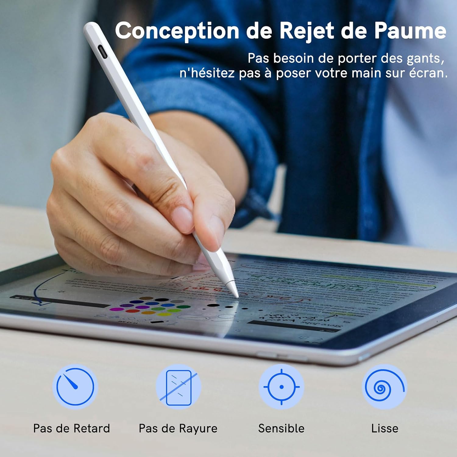 Thumbnail 4 de Stylet iPad compatible Pro, Air, Mini — Rejet de paume