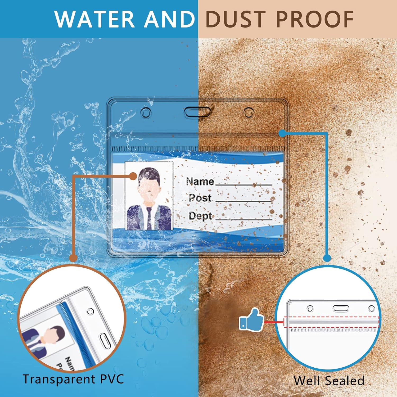 Thumbnail 2 de XHDA Blue lanyards with 30 card holders 🎫