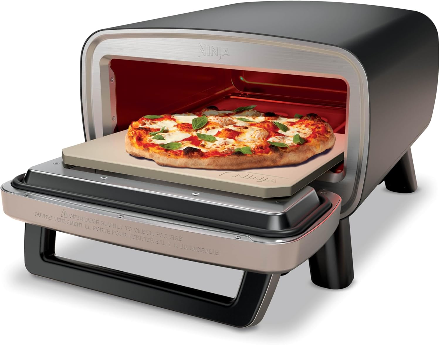 Detalle de Ninja MO201 Artisan Outdoor Pizza Oven, 12-Inch, 700°F, 5-in-1