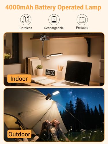 Thumbnail 2 de Lampe de Lecture ReinHoo sans fil – 9 niveaux de luminosité, 5 couleurs et 4000 mAh