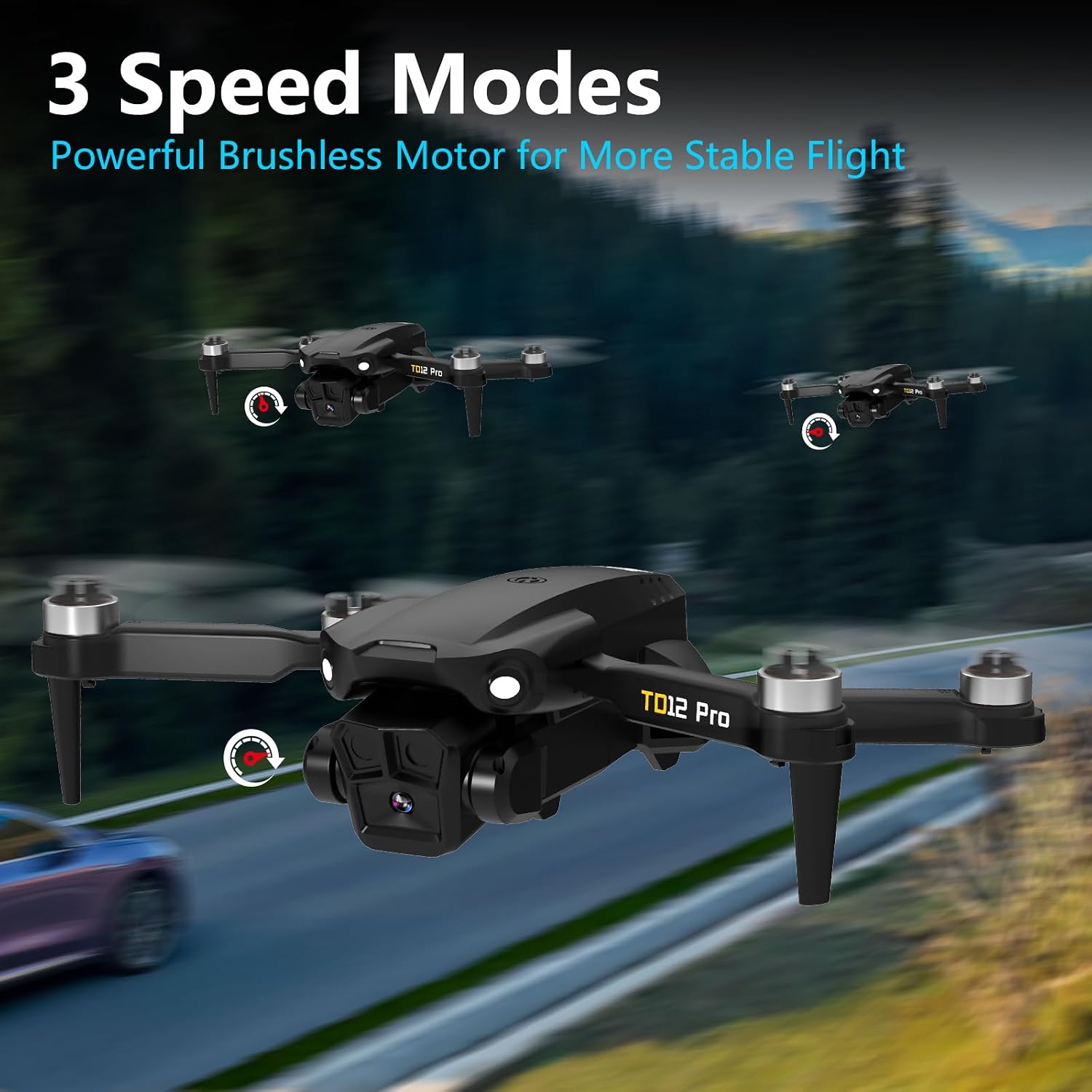 Detalle de Toladrone TD12PRO Caméra 1080P 90°