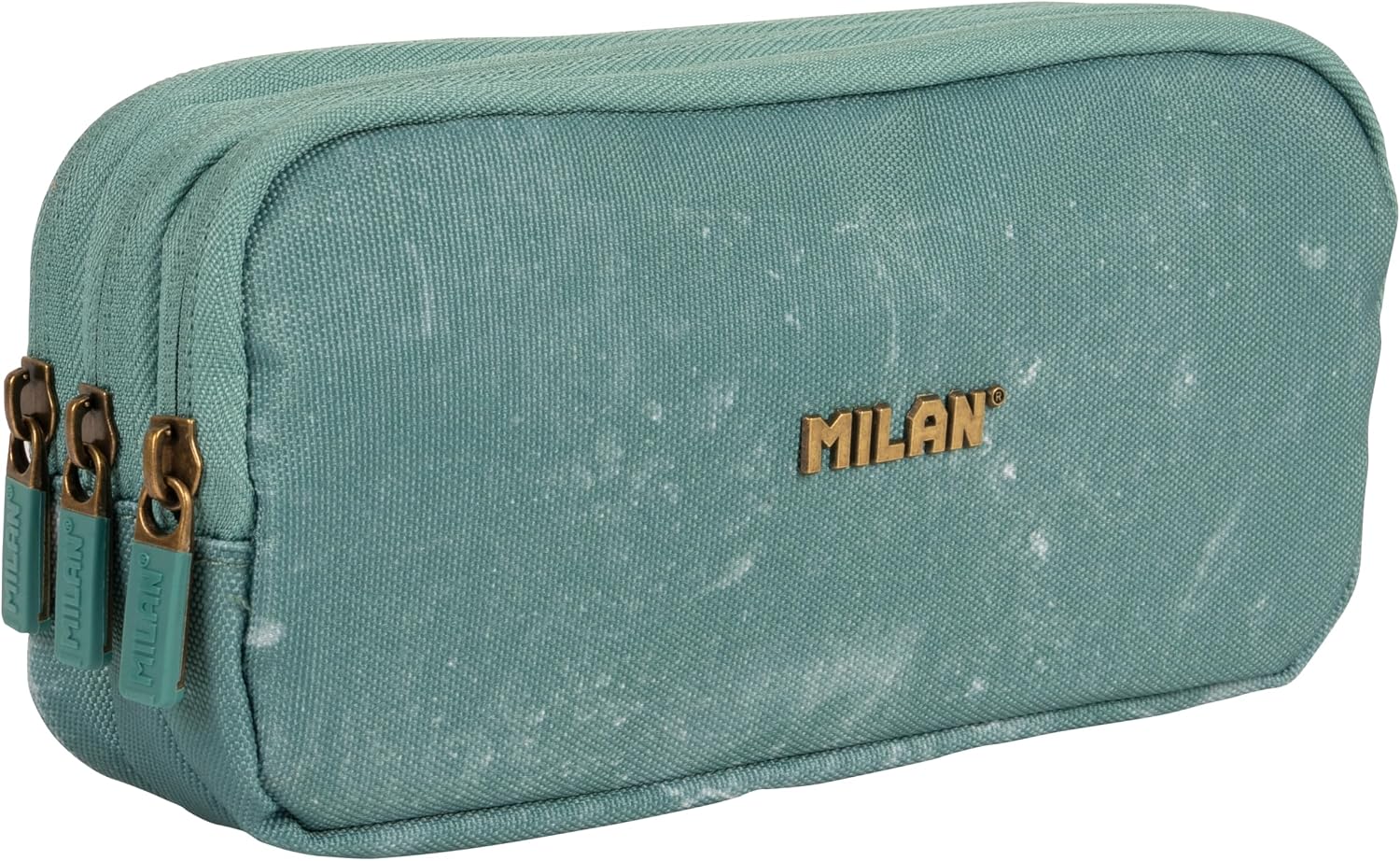 Detalle de MILAN Seria Lava zielony piórnik z 3 przegrodami, 22 × 11 × 6,5 cm