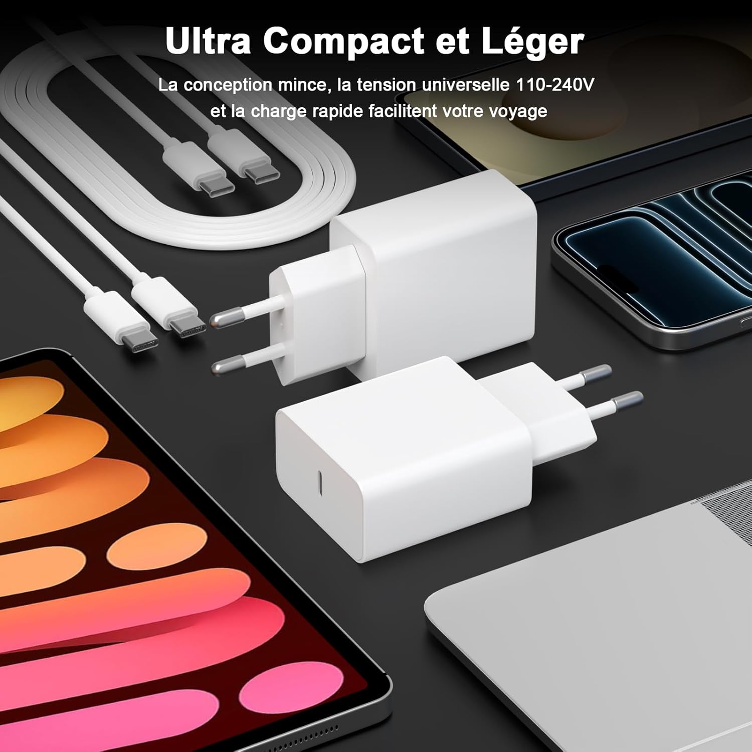 Thumbnail 5 de iPhone 17/16 Ladegerät 20W USB‑C PD + USB‑C Kabel (2 m) – Schnelles Laden für iPhone & iPad