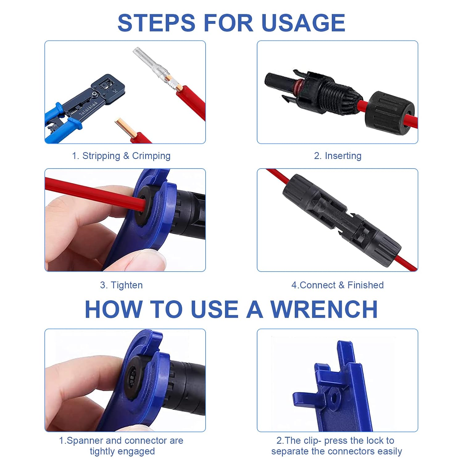 Detalle de Solarpanel Stecker 15 Paar für PV