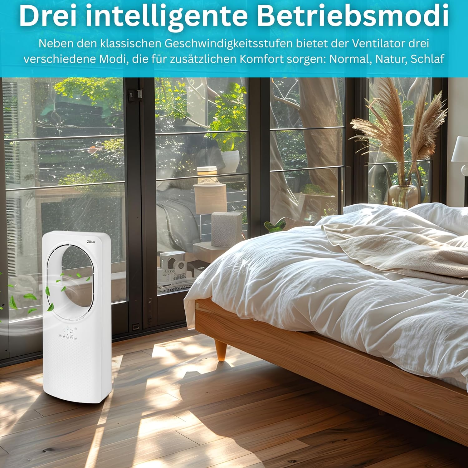 Detalle 2 de Zilan Turmventilator mit Fernbedienung – kompakt, leise und effizient