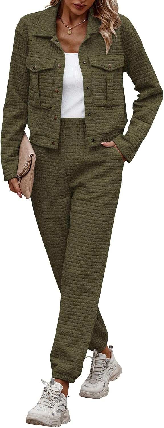 Thumbnail 5 de PRETTYGARDEN Womens Two Piece Sets fall shacket tracksuit