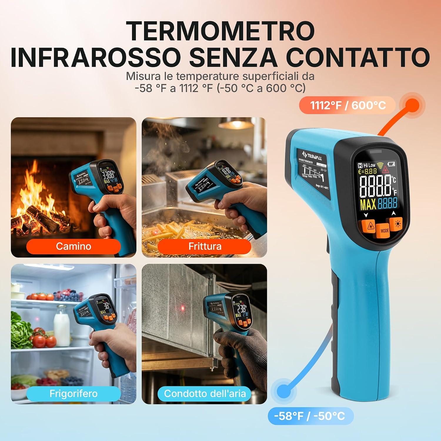 Thumbnail 2 de Tilswall Infrared Thermometer 600°C