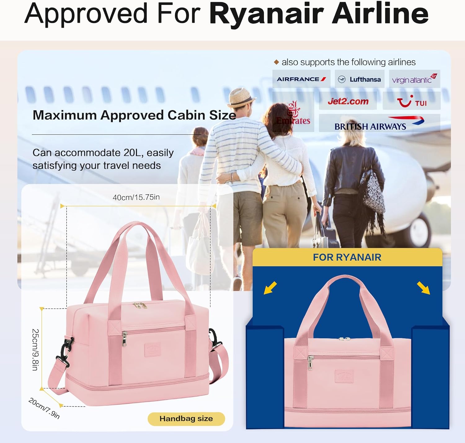 Thumbnail 1 de Ryanair 40x30x20 Underseat Cabin Bag