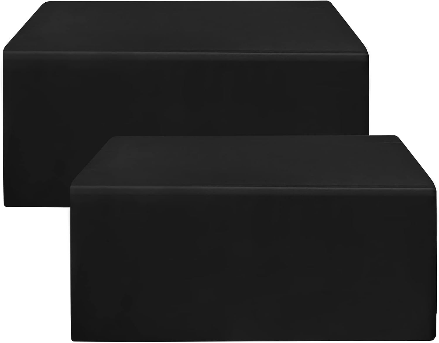 Detalle de HolidayIdeas Fitted Black Tablecloths - 72 x 30 Inch, 2-Pack for 6-Foot Tables