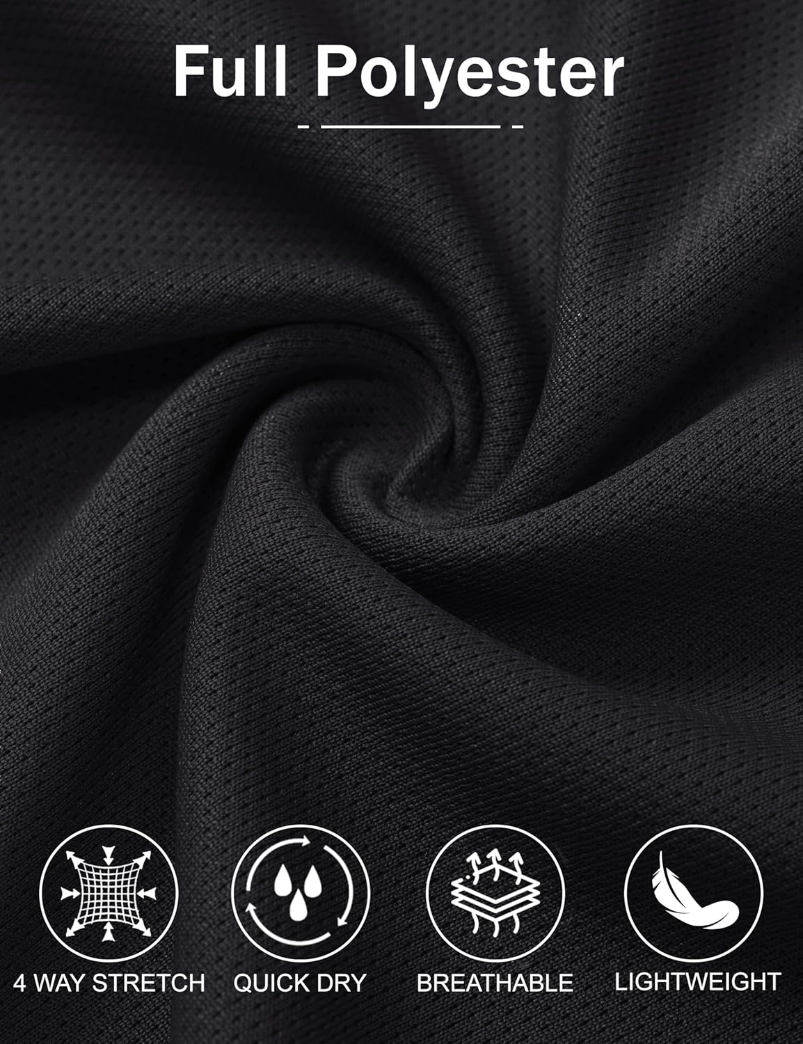 Thumbnail 5 de EKLENTSON Herren Trainingshose Mesh mit Schnell trocknendem Material und Reißverschlusstaschen