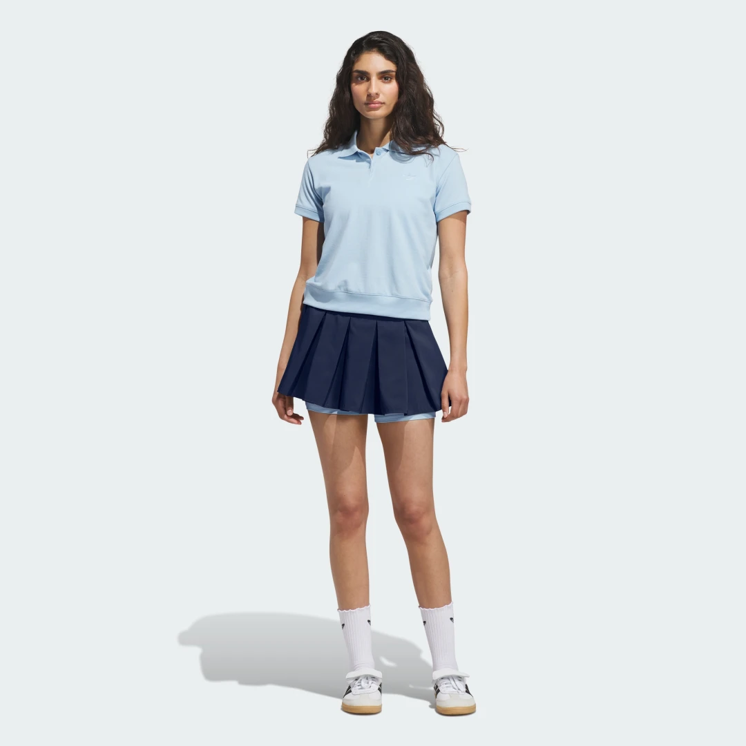 Detalle de Falda de tejido técnico Adidas — azul, para entrenamientos y uso diario