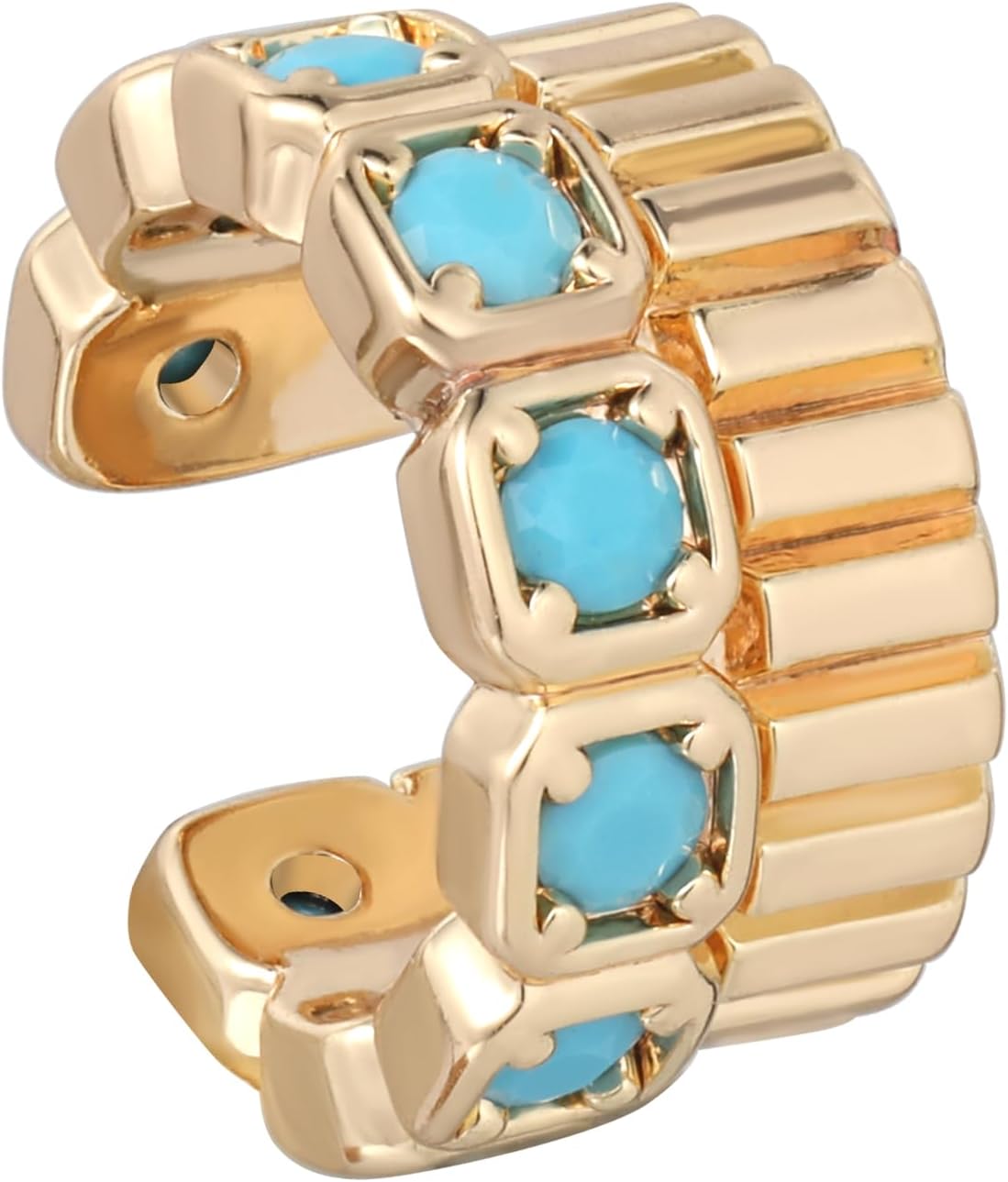 Detalle de FETTERO Ear Cuff Earrings, 14K Gold Plated