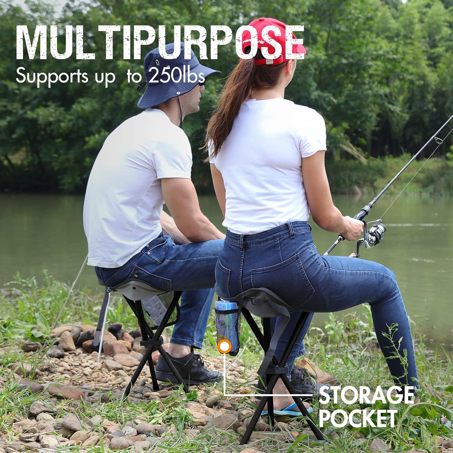 Detalle 2 de Portal Folding Stool 102 kg capacity camping stool