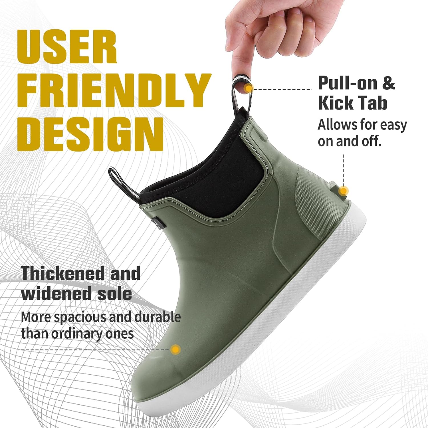 Thumbnail 4 de CKWLXQY Men's Deck Boots Waterproof ankle boots