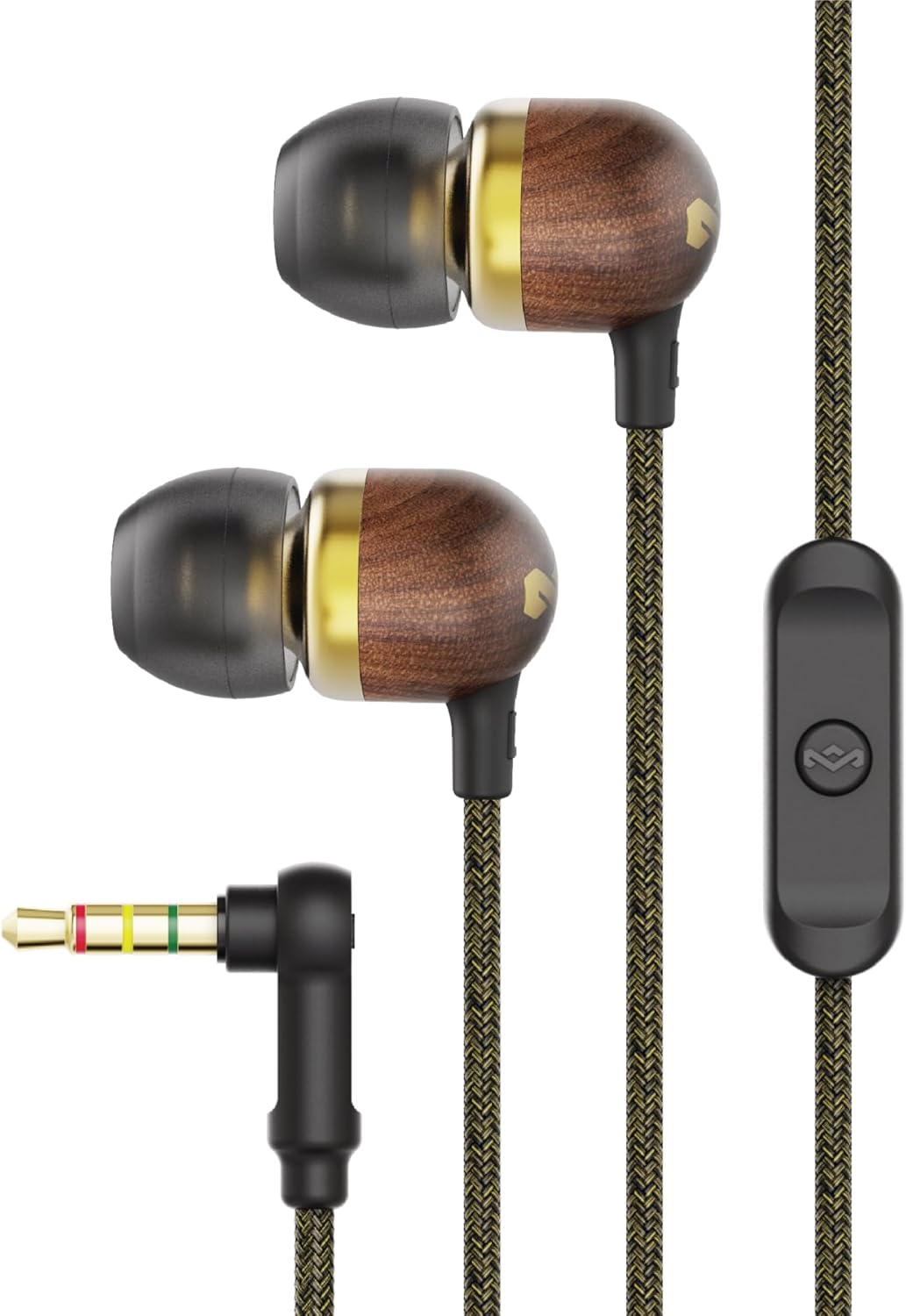 Detalle de Marley Smile Jamaica In-Ear Kopfhörer mit Kabel – Nachhaltiger Klang, integriertes Mikrofon & Geräuschisolierung