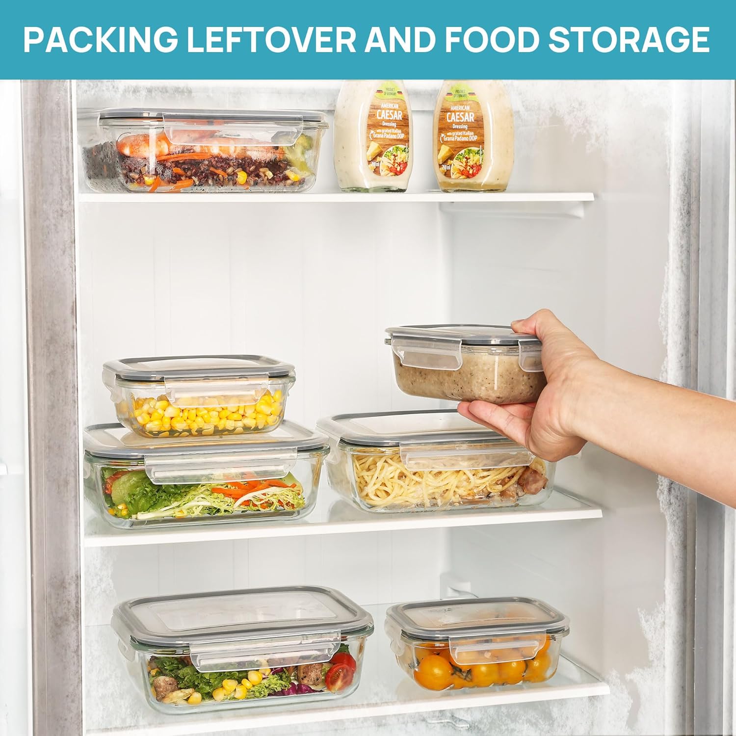 Thumbnail 5 de Vtopmart Glass Containers with Lids 8 Pack