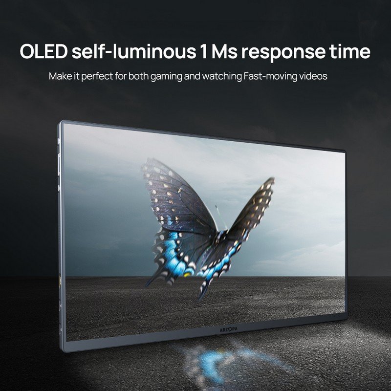 Detalle de Monitor Arzopa A3C Pro 13,3" OLED FullHD 60 Hz portátil con HDR10 y altavoces integrados