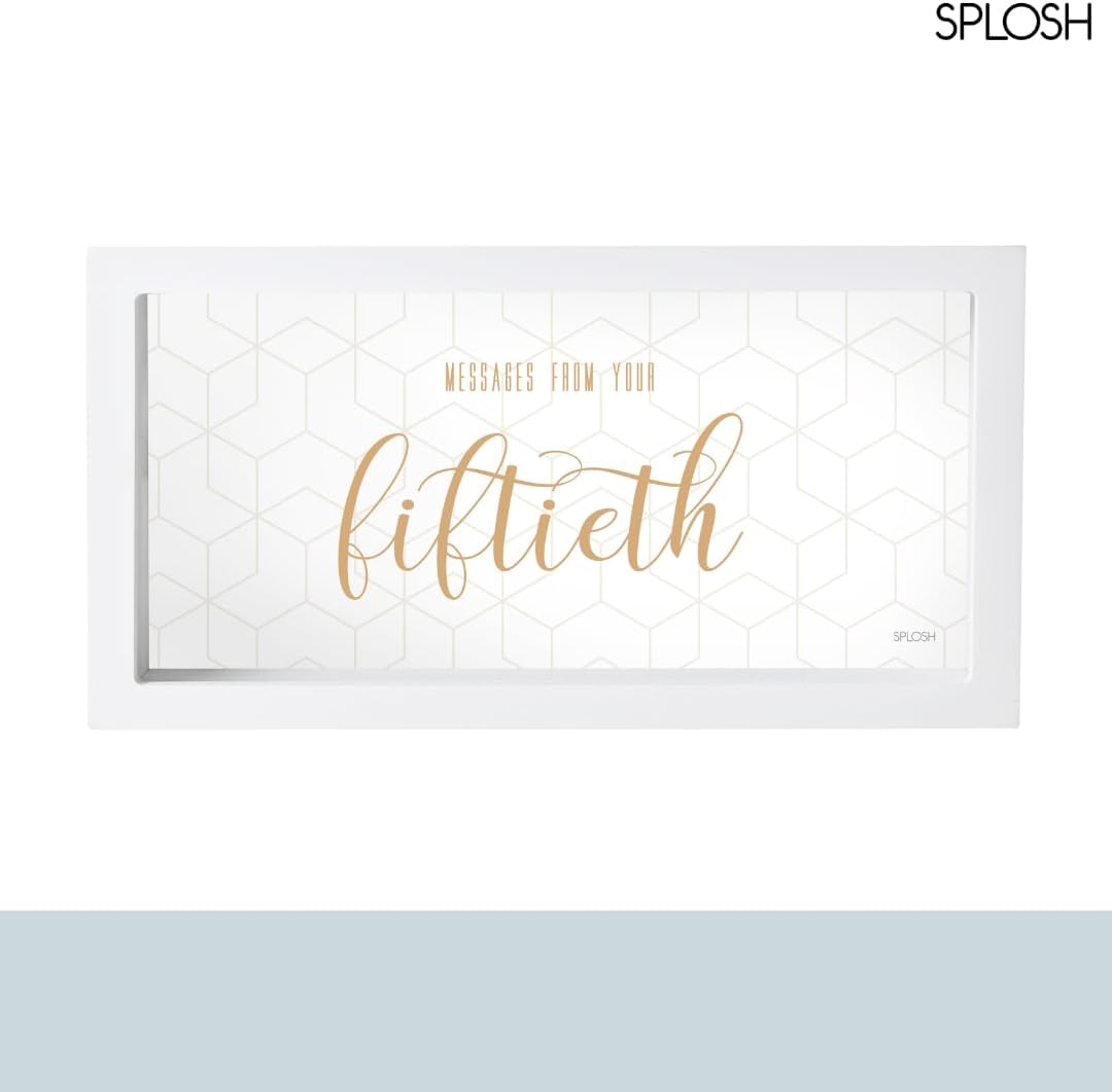 Thumbnail 6 de Splosh 50th Message Box personalised keepsake box with clear panel and 50 message cards