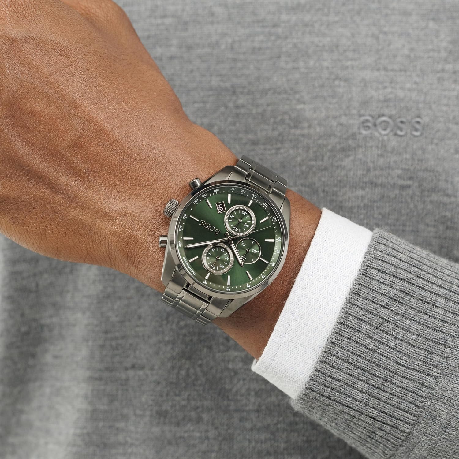 Thumbnail 4 de BOSS Chronographen-Quarzuhr Grand Prix 44 – Chronograph mit Kalender, Edelstahl- oder Lederarmband