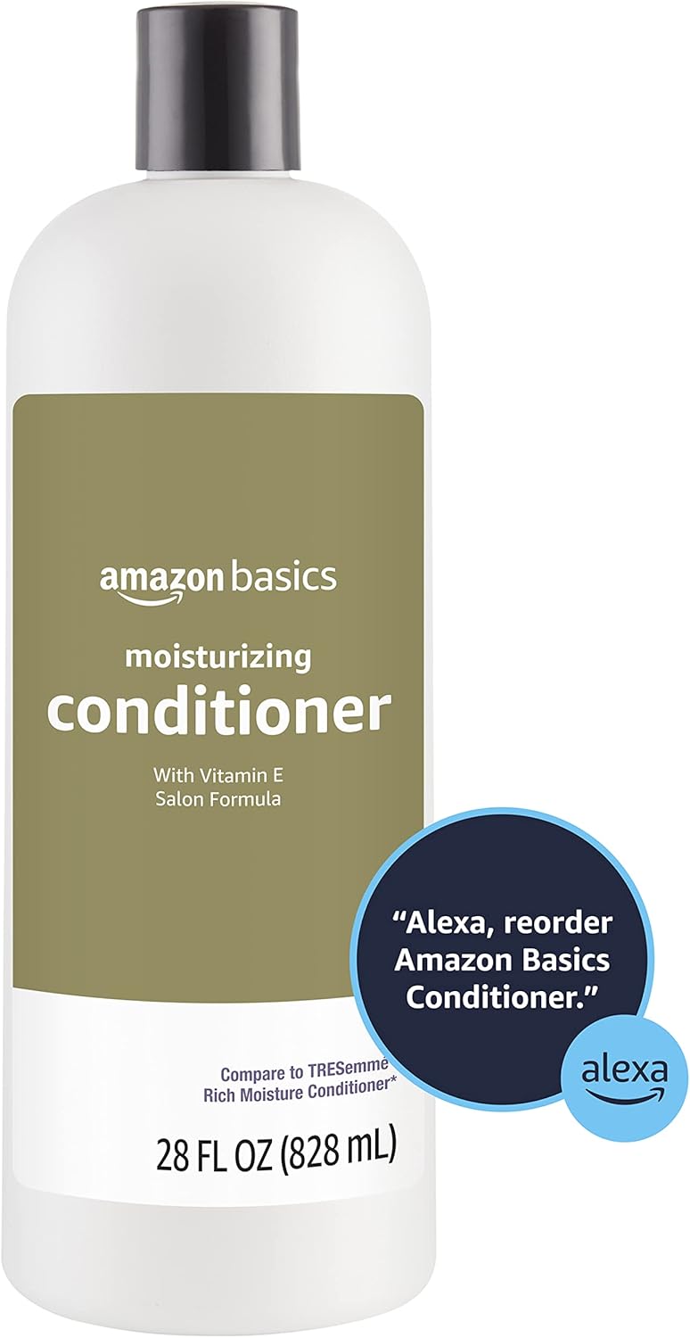 Thumbnail 3 de Amazon Basics Moisture Rich Conditioner (Vitamin E) for Dry & Damaged Hair, 28 fl oz, 4-Pack
