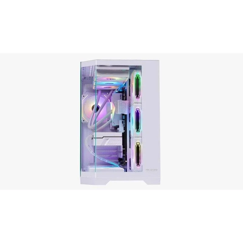 Detalle 2 de ProGaming Banshee Blanco: Caja PC Cube Tower ATX con 7 Ventiladores ARGB Reverse