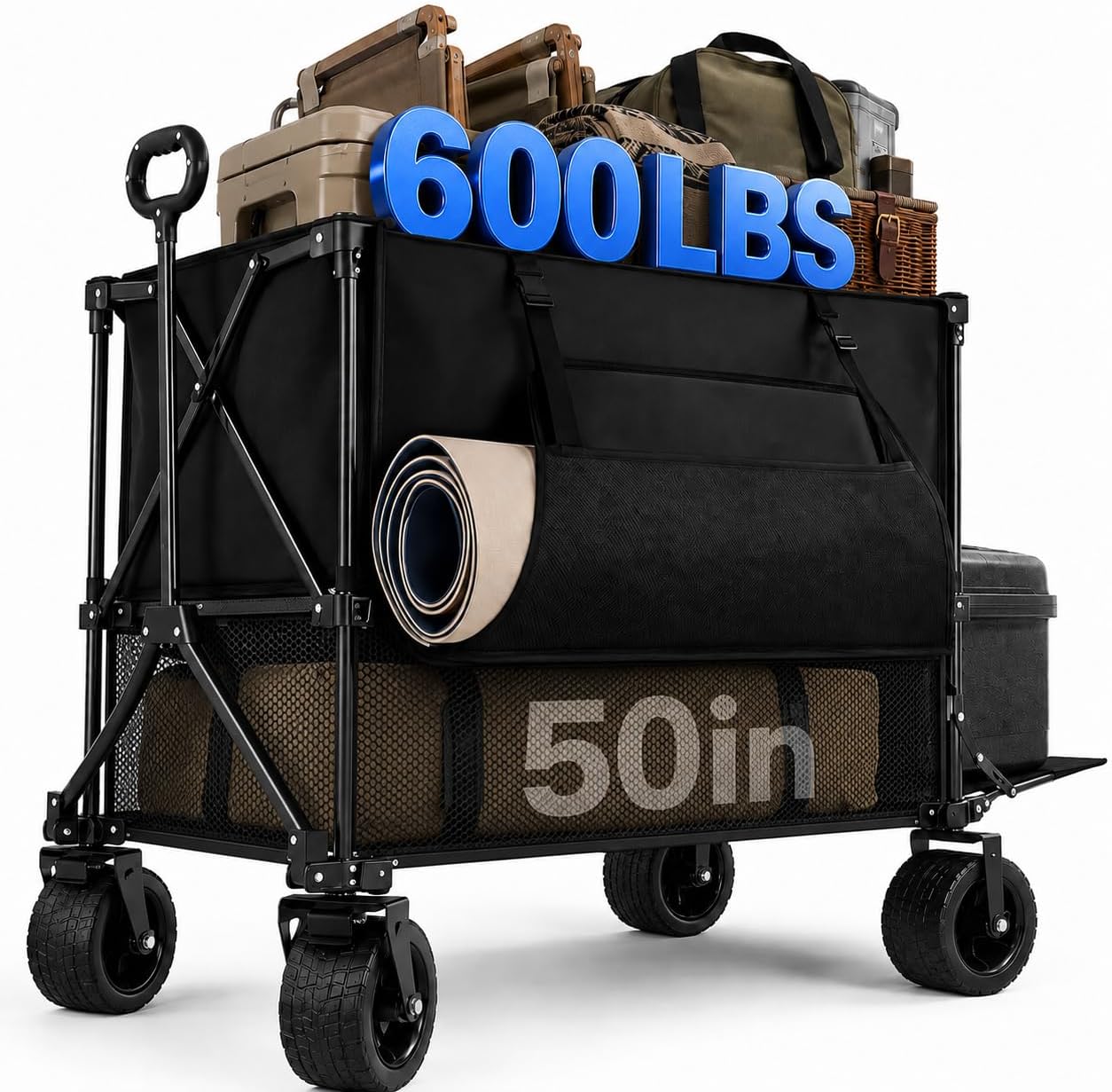 Detalle de Double-Decker Folding Wagon Cart, 400L