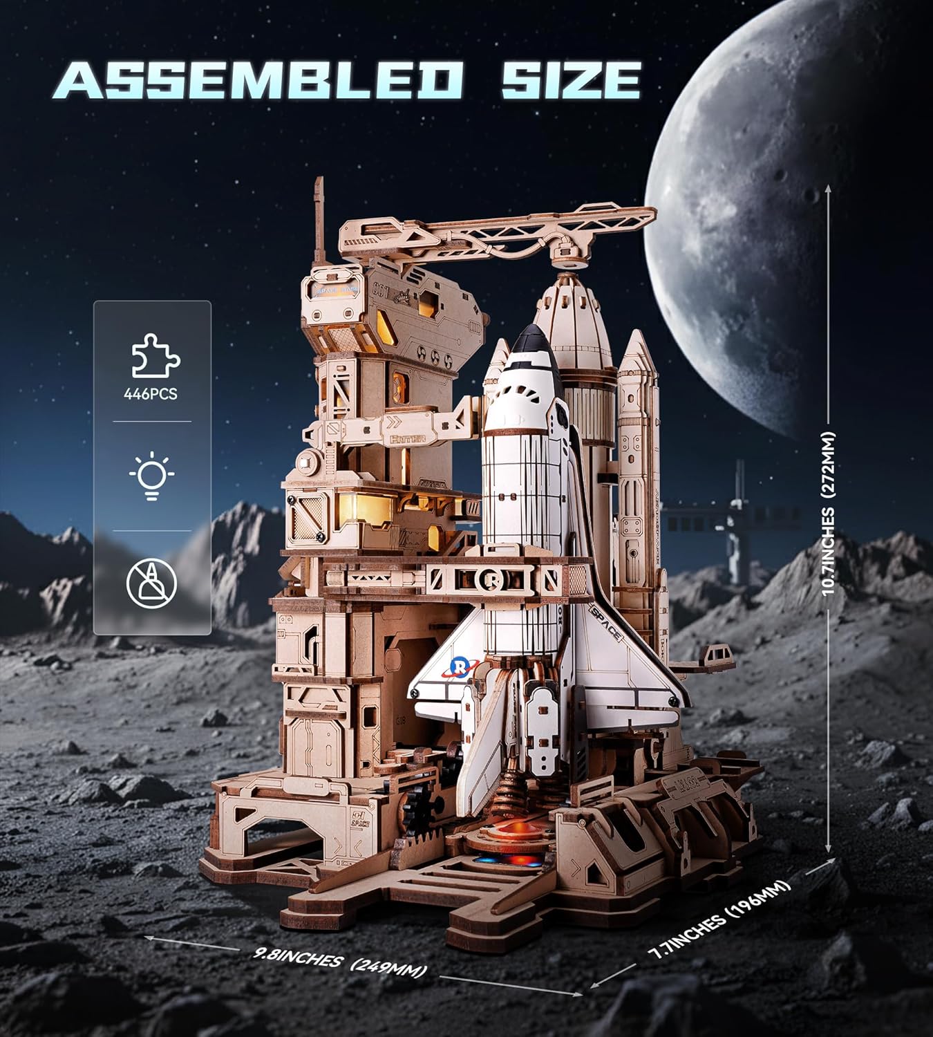 Thumbnail 4 de ROKR Space Shuttle Model 1:420 scale collectible kit 🧩