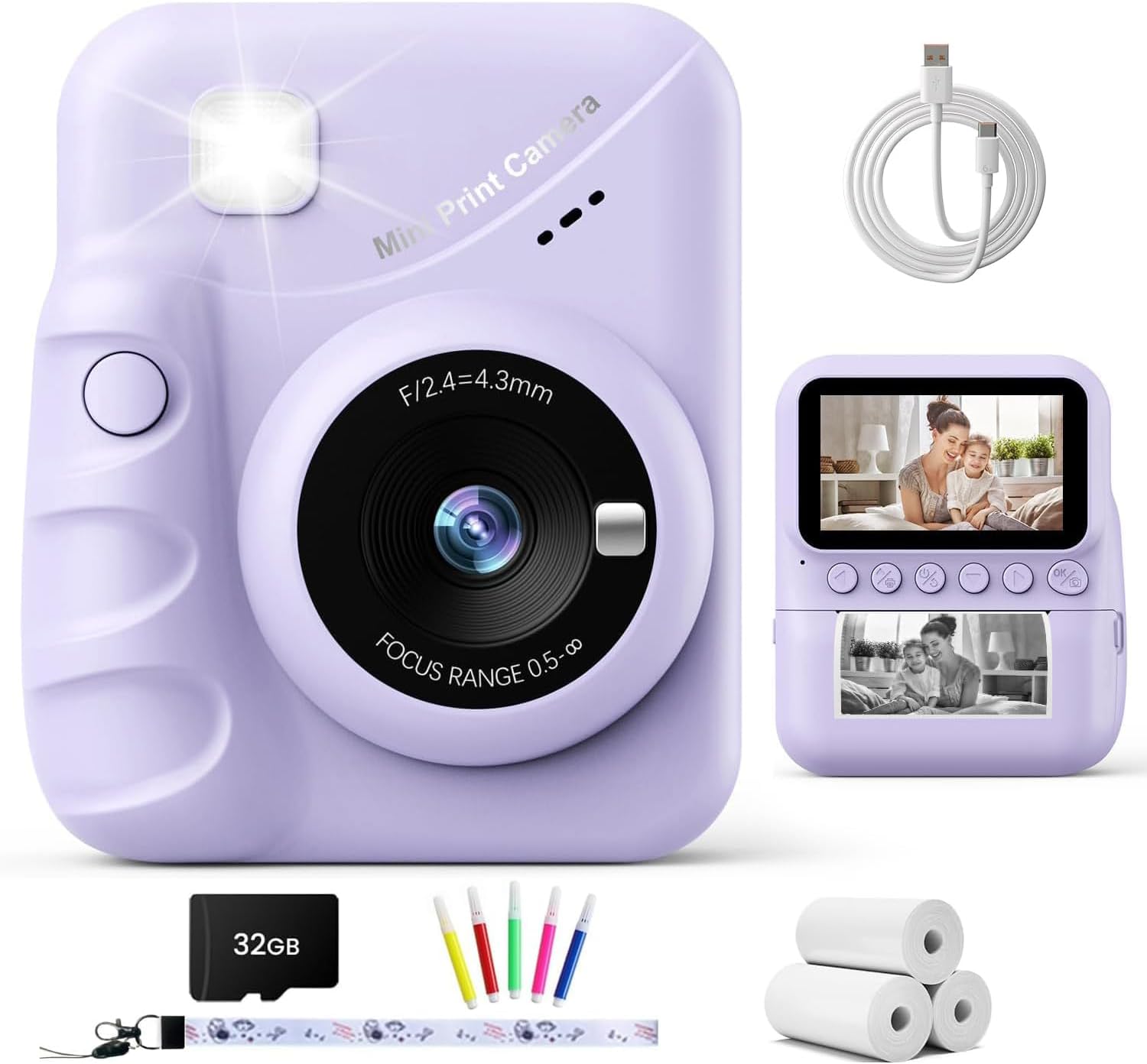 Detalle de TIATUA Kids Camera Instant Print 48MP