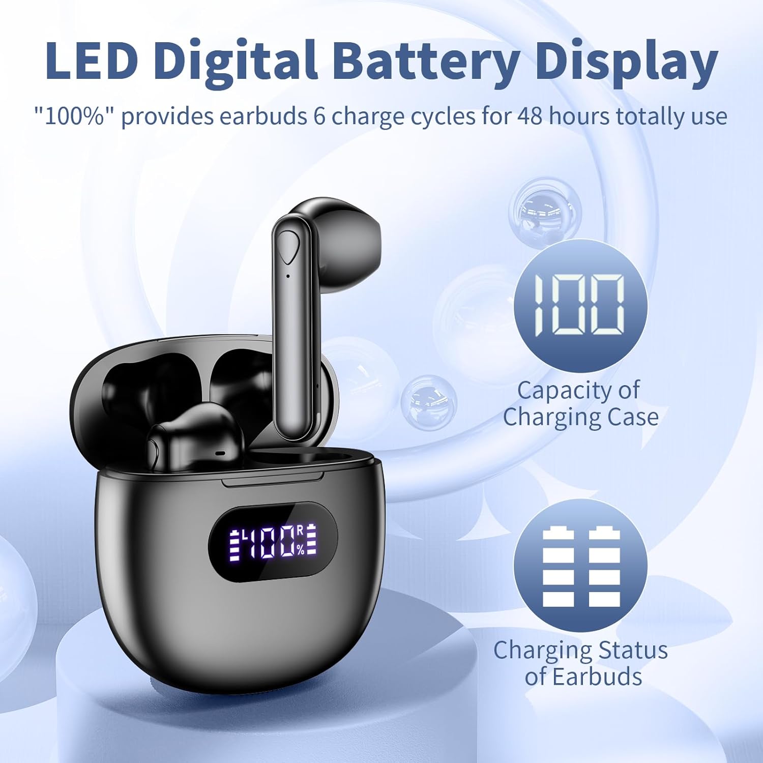 Detalle 2 de Wireless Earbuds V5.3 48H playtime